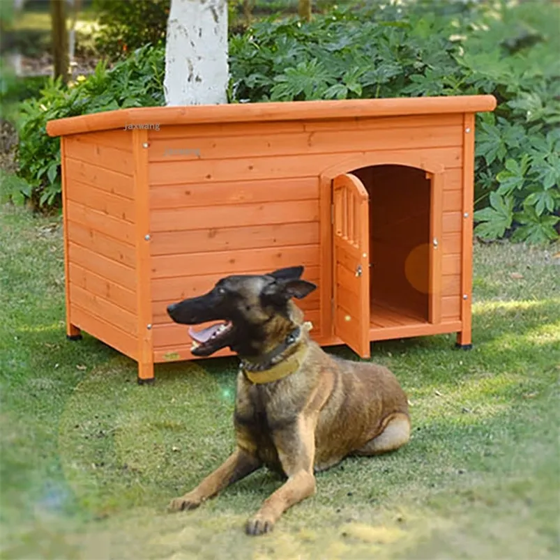 Zwinger Stifte Massivholz Hundehütten Outdoor Regenfest Sonnenschutz Hundehäuser Innengarten Terrasse Katzennest Mode Luxus Haustiere Käfig Welpenzimmer 220912