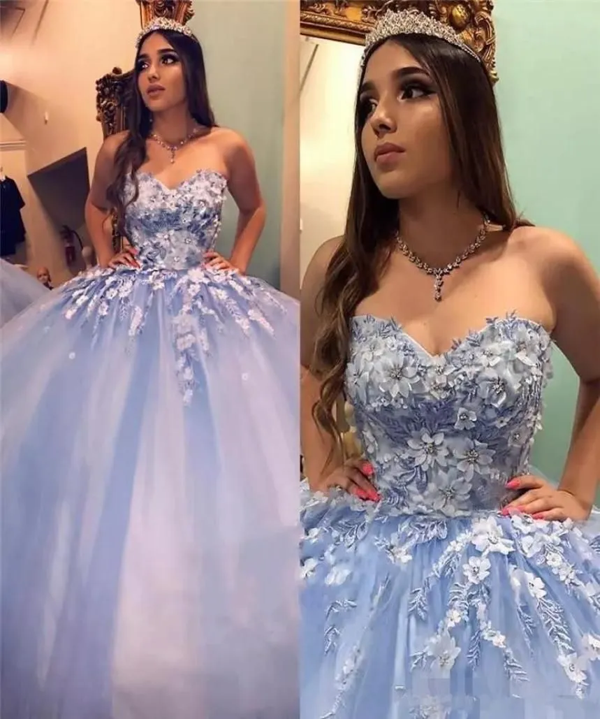 Azul claro 2023 vestidos quinceanera.