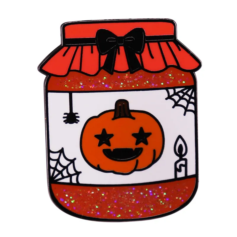 Otros accesorios de moda Funny Halloween Pumpkin Enamel Pin Pins para mochilas para mochilas Broche de mujer Linda joyería de ropa