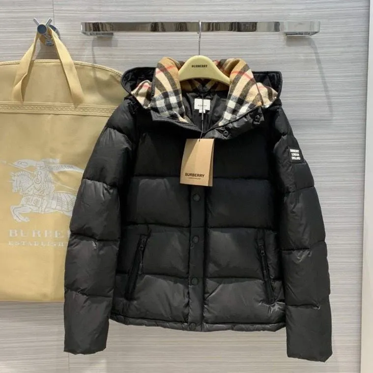 Black Down Puffer Jacket For Men, Hooded Thick Warm Winter Black Down Puffer Jacket For Men, Hooded Thick Warm Winter