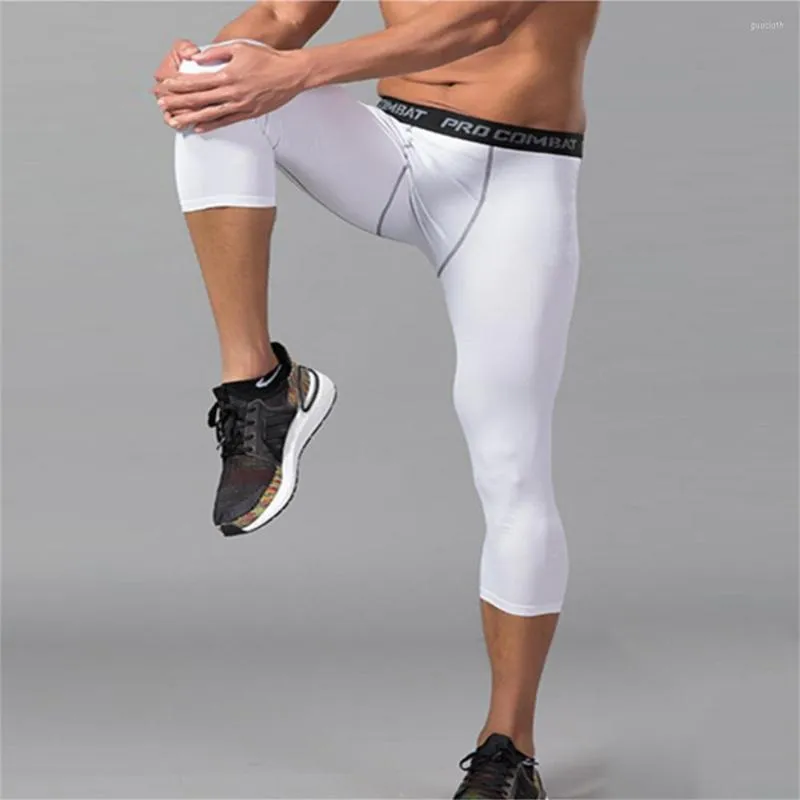 Mens Compression Long Pant Leggings with Shorts Running Sports GYM