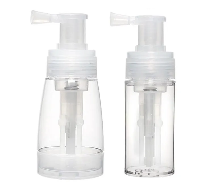 110 ml 180 ml pulver sprayflaskor tomma transparent husdjur demonterbara kosmetikflaskor med l￥smunstycke f￶r fris￶rsalong hem sk￶nhet sn6776