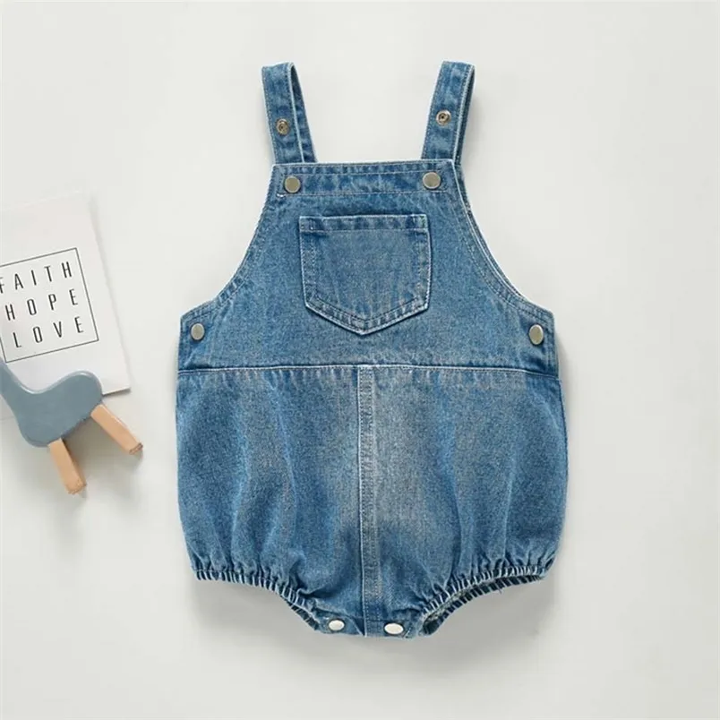 Salopette Bébé Garçons Filles Vêtements Sans Manches Bébé Denim Body Enfants Combinaison Automne Bébé Denim Salopette 220909