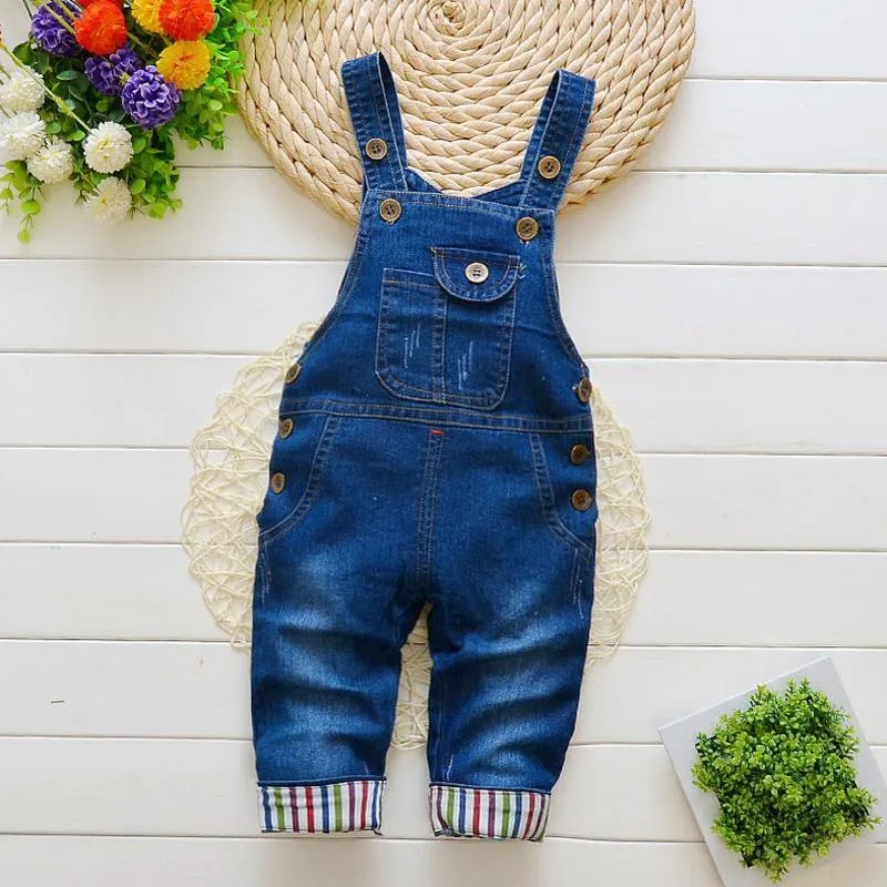 Overalls 1-4Y Kids Pants Cartoon Denim Overall For Girl Bib Jeans Boy Overalls Baby Rompers Jeans Children Jum psuit boy Pants 220909