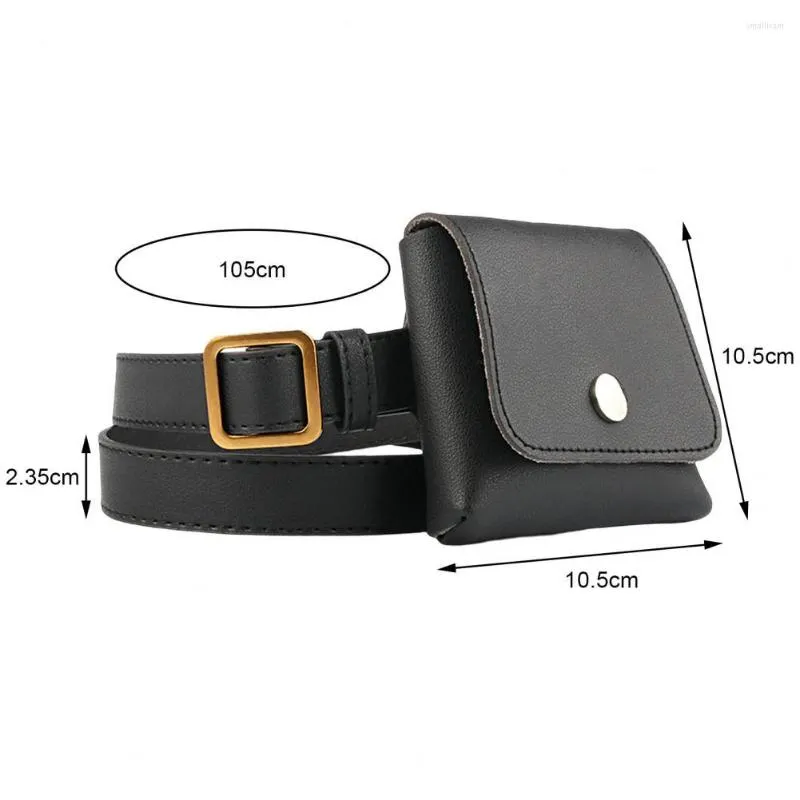 Belts Trendy Fanny Pack Scratch Resistant Novelty Faux Leather Needle-free Design Belt