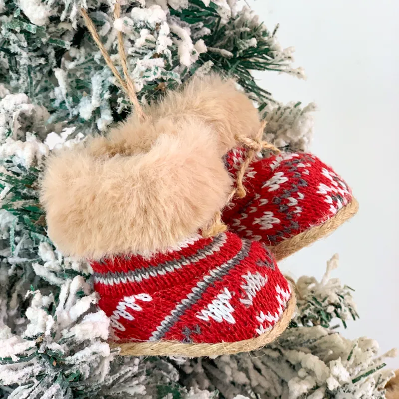 Dekoracje świąteczne Wesołych uroczych butów do wiszących domowych wisiorki ozdoby na drzewie świąteczne drzewo