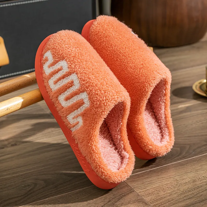 Höst- och vinterbomulls tofflor Non Slip Home Slippers inomhus trägolv Mjuka botten Silent tofflor Lovers Warm Cotton 35881445