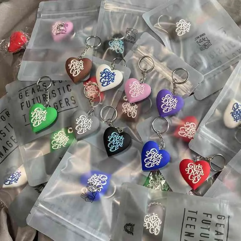 2022 Multicolor Heart Dont Cry Heart Keychain Human Made 2022 Multicolor Heart Dont Cry Heart Keychain Human Made