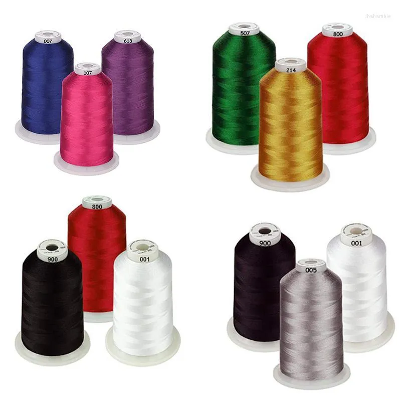 Clothing Yarn Color Packs Of Polyester Embroidery Machine Thread Huge Spool 5000M For All Machines