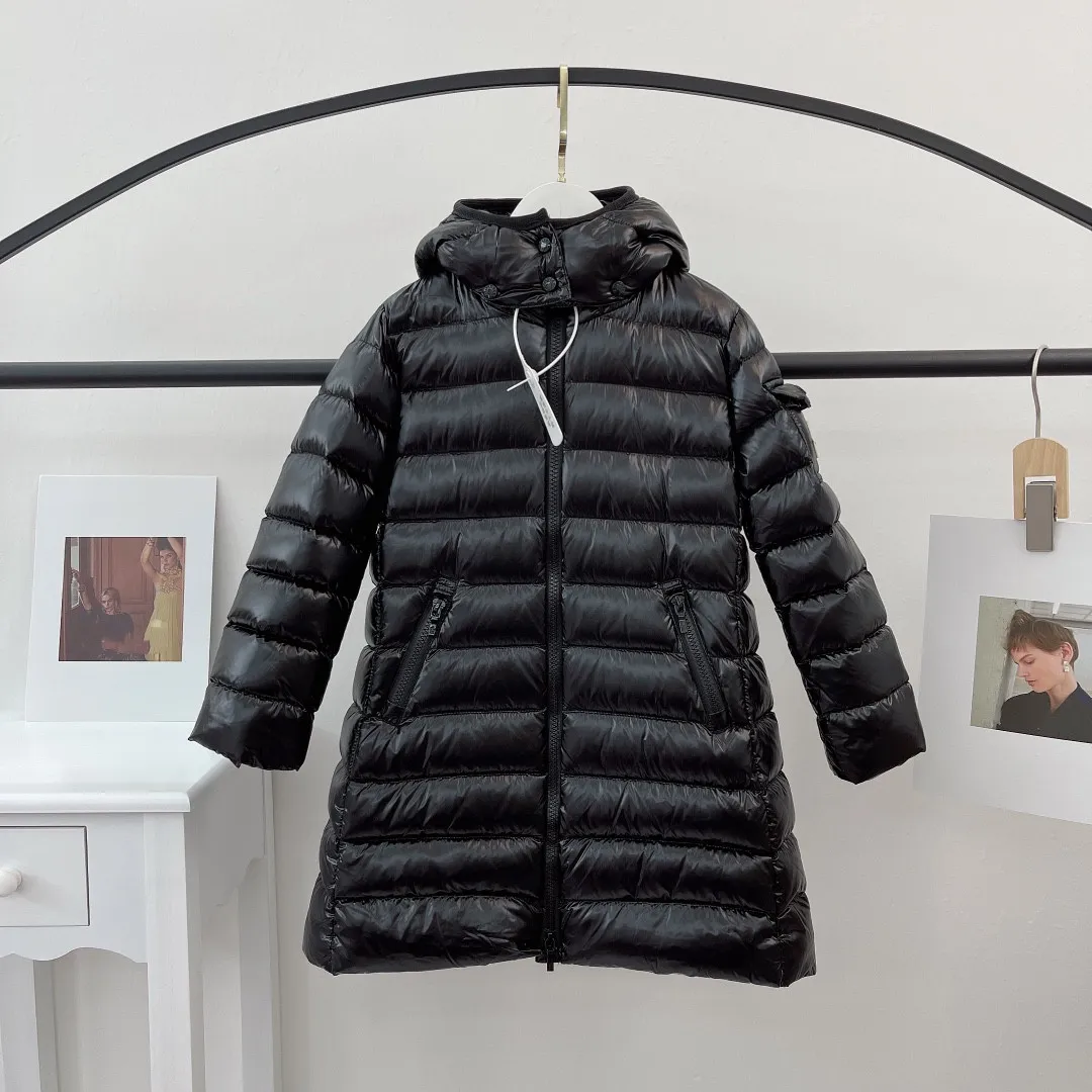 Baby-Designer-Mantel, Kindermäntel, mit Kapuze, modische Winterjacke, langer A-förmiger Reißverschluss, dick, warm, Oberbekleidung, Kleidung, Jungen und Mädchen, Oberbekleidung, Jacken