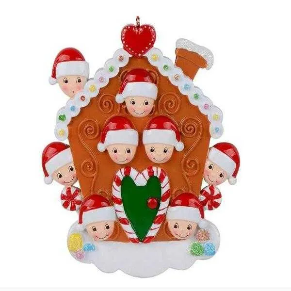 Ornements de noël décorations quarantaine survivant résine ornement jouets créatifs cadeau arbre décor masque bonhomme de neige famille aseptisée