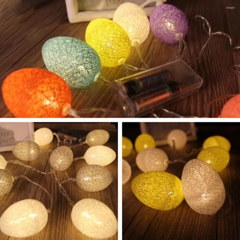 Strings 10/20/30LED Easter Egg Fairy String Lights Lampada decorativa natalizia per feste domestiche