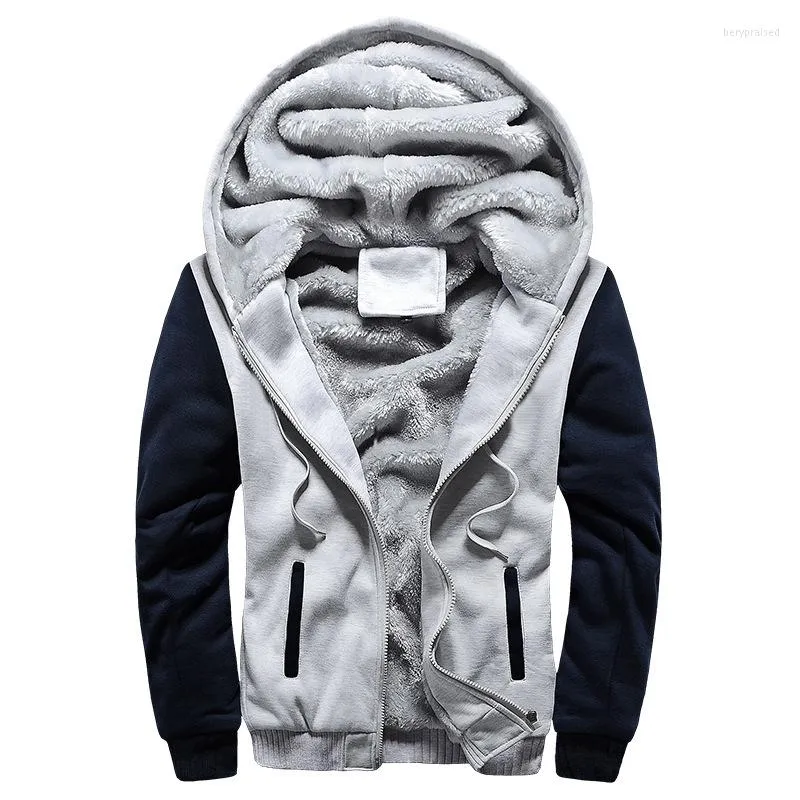 Sweats à capuche pour hommes 2022 hommes hiver épais polaire manteau à glissière vêtements de sport hommes Streetwear sweats 4XL 5XL