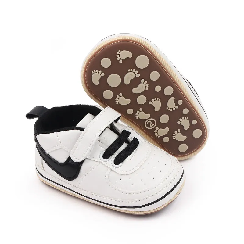 Pasgeboren Babyschoenen PU Casual Baby Schoenen Kinderen Sneakers Baby Meisje Jongen Schoenen Sokken Baby Peuter Antislip Sportschoenen