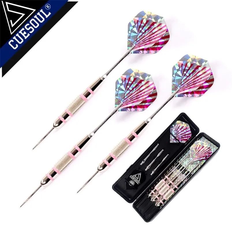 Dart Dardos 3pcs 24G 16cm Tip Çelik İğne Alüminyum Mil Pembe Lazer Uçuşları ile Demir Gövde 220913