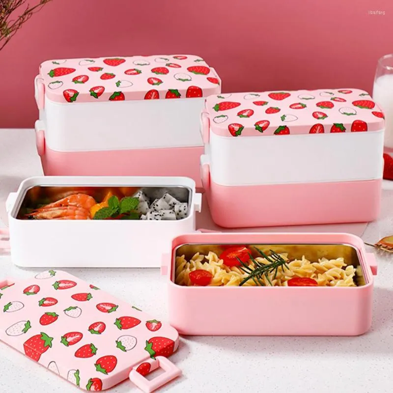 Servis uppsättningar Creative Lunch Box Multi-Layer Bento Leak-Proof Storage Container Children Children School Office Tablar