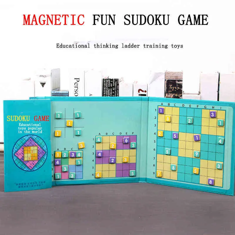 Lepin Blocks Children s game chess nine square lattice Sudoku magnetically filled digital wooden puzzle children s toys 0913