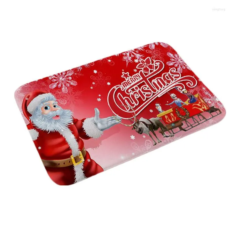 Tapis de noël porte coussin tapis de sol tapis d'extérieur chambre Santa Wapiti joyeux décorations pour la maison 2022 cadeau noël Natale