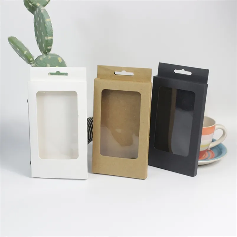 Present Wrap Transparent Window Box Carton Paper Jewel Data Cable Display Box Phone Case Box 220913