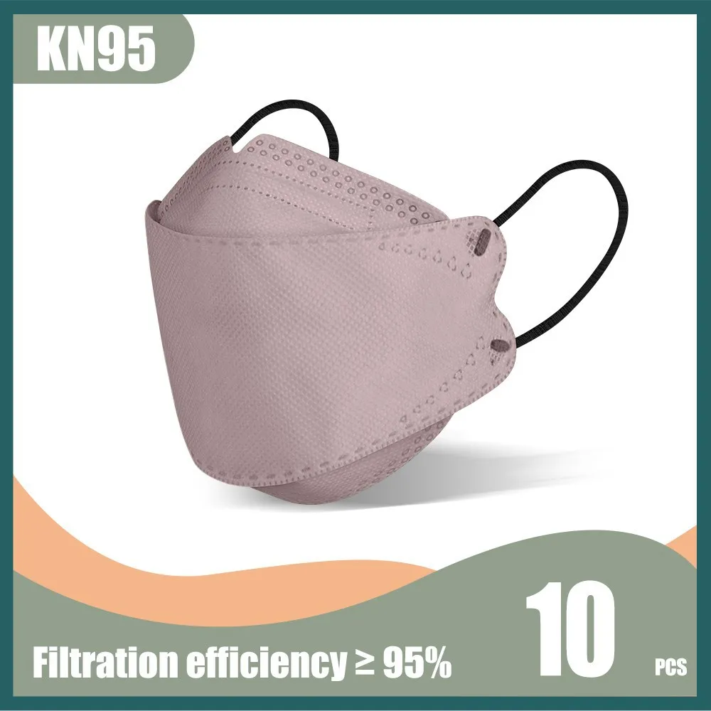 Vuxen Morandi Color KN95 Mask Disponible Dust-Proof Protective Fish-Type 4-Layer