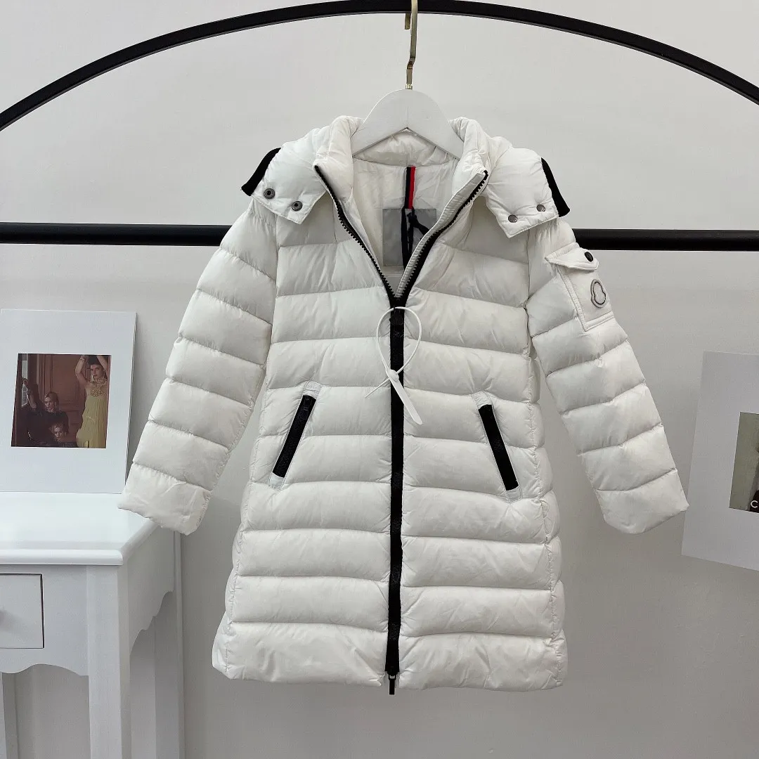 Hooded Kids Coats Baby Designer Coat Winter Jacket Long A-shaped Zipper Thick Warm Outwear Clothing 2022 New Boys Girls Outerwear Jackets