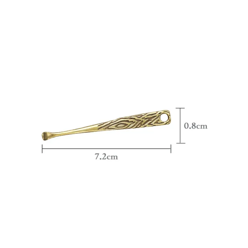 أدوات الشمع dabber metal brass mini dab tool stick ملعقة 72 مم أذن الأذن منظف لتنظيف خزان vape جاف عشب نمر الطباعة dhl