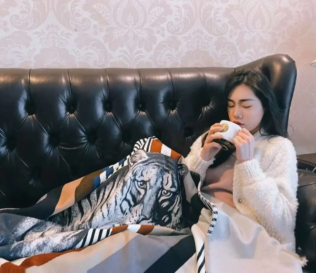 Save Big on Bulk Heavy Tiger Blanket Thick Wool Blankets: Luxurious 90%  Wool Blanket, Extra Large Size, Warm Tiger Pattern, Ideal As A Huge Blanket 