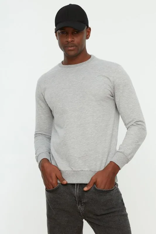 رجال Swoodies Sweatshirts Trendyol Male Dalicle Neck Sweatshirt Tmnaw20sw0164 220913