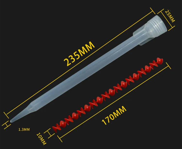 Wholesale MQ10 18 Epoxy Mixing Nozzle Resin AB Glue Mixing Tube For Two Component Liquid From