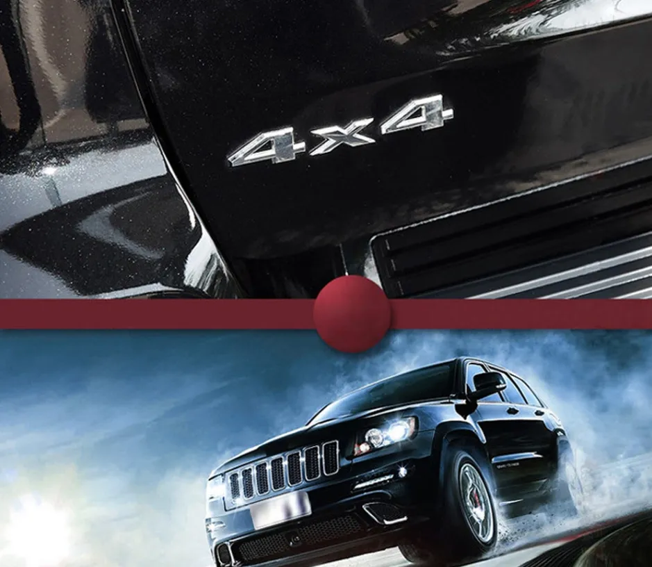 Premium 3D Stickers For Cars Durable Four Wheel Drive Emblem Decals For ...
