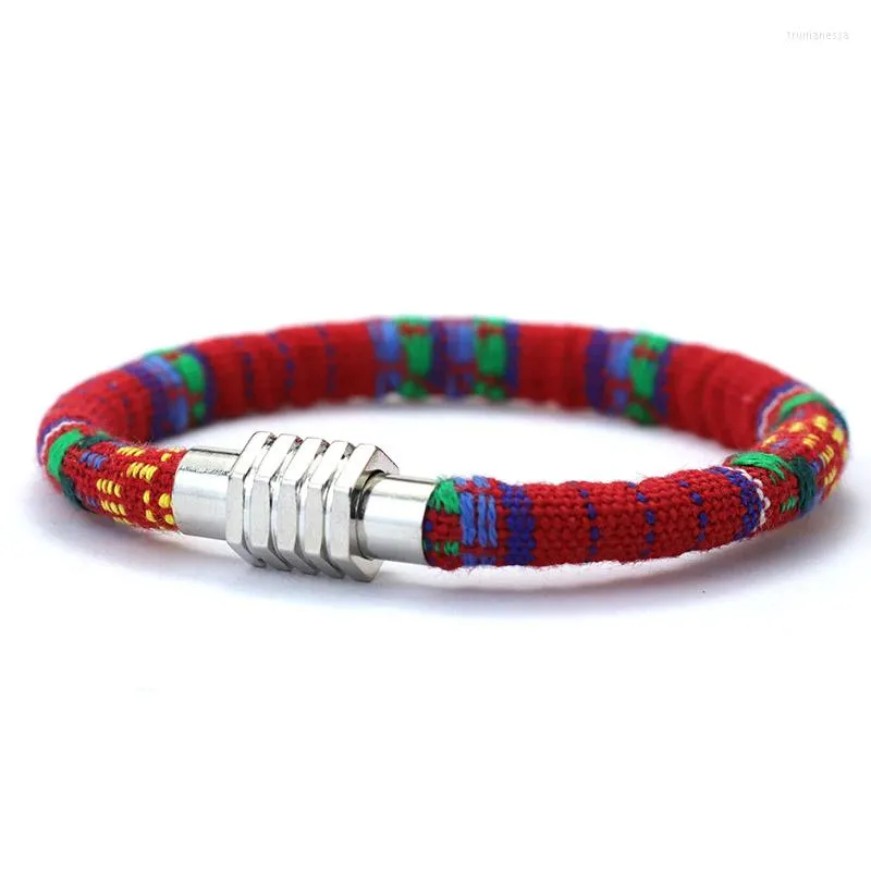 Charm Bracelets Minimalista Pulseira Corda Para Homens Mulheres Bohemian Magentic Pulseira Verão Praia Jóias Acessórios Braslet Étnico Pulseira