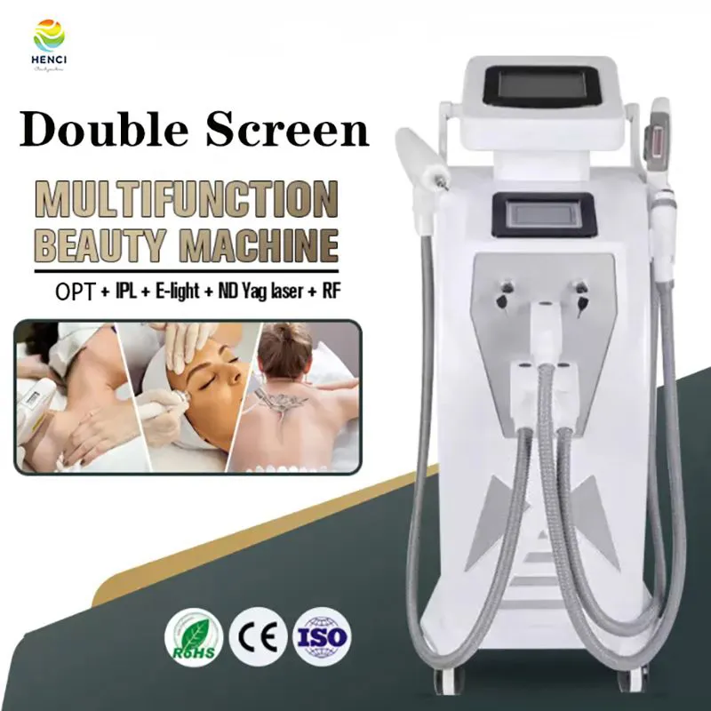 Good price Q switch nd yag laser OPT E-light IPL laser Hair Removal machine for remove tattoos with RF skin rejuvenation firming anti aging
