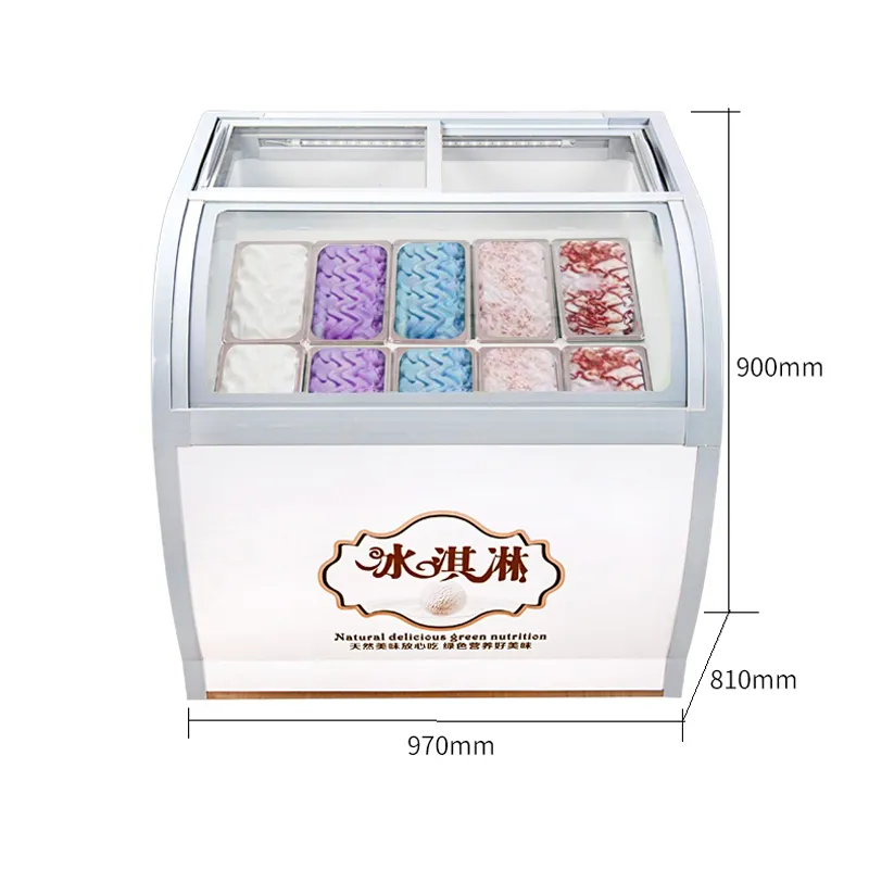 コンプレッサー付き商業用アイスクリームマシン、アイスクリーム