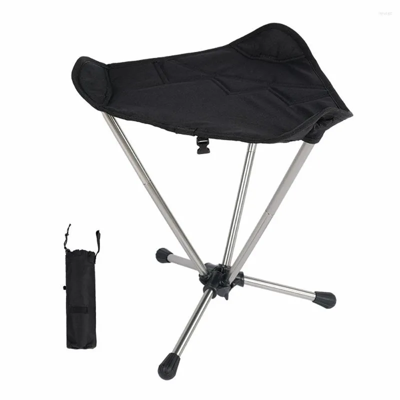 Camp Furniture HooRu Folding Camping Stool Outdoor Picnic Beach Fishing Chair With Carry Bag Mini Portable Lightweight Seat Tool For