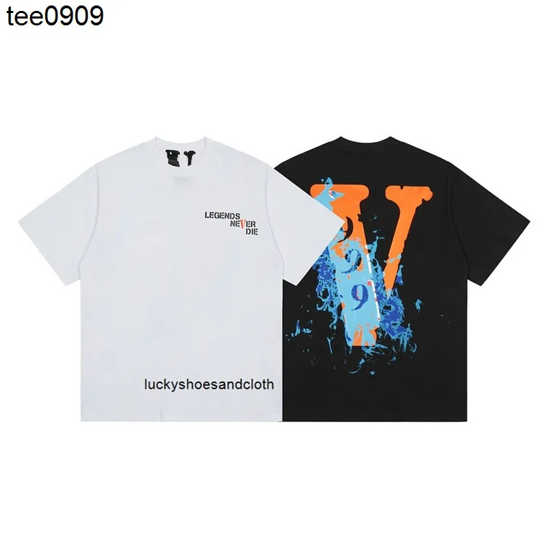magliette da uomo Fashion lones x juice wrld 999 co branded wae stampa t-shirt corta da uomo e da donna ampia