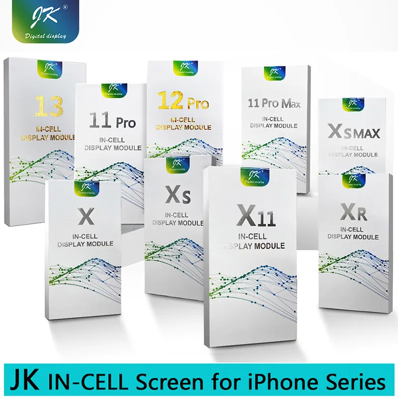 원래 JK ​​셀 내 3D 터치 패널 FHD LCD IPhone XS Max XR 11 Pro 12 12Pro 최대 13 스크린 교체 디지티터 어셈블리 ESR 고급 밝기