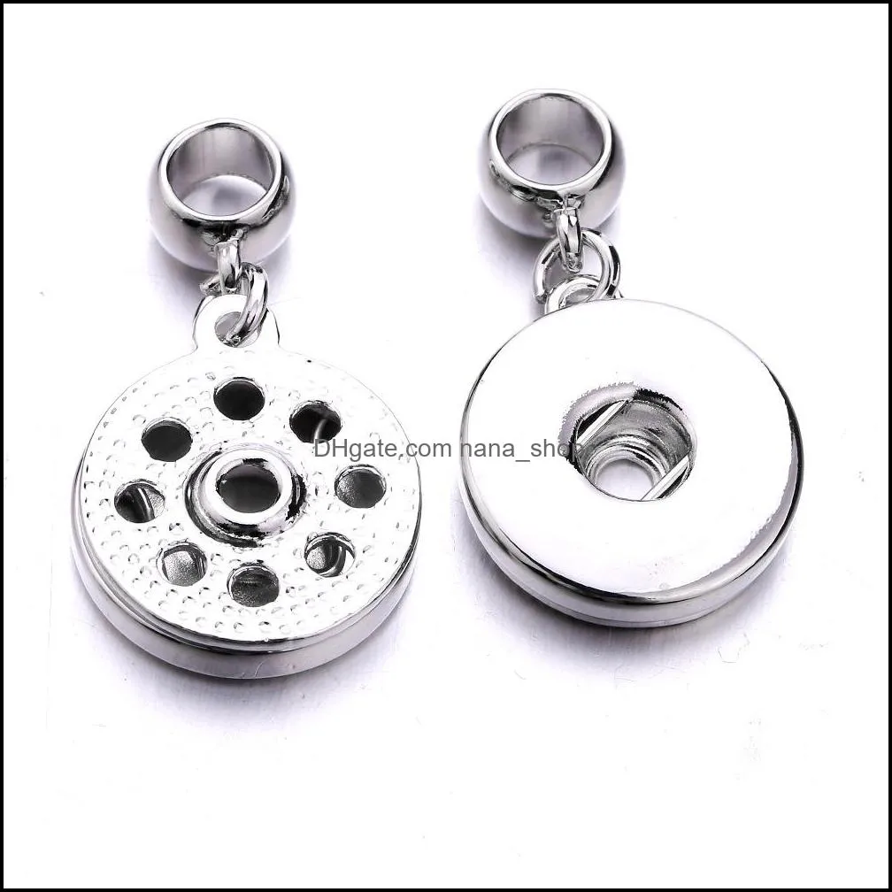 Pendant Necklaces Vintage Snap Button Jewelry Dazzle Color Plating Pendant Fit 18Mm Snaps Buttons Necklace For Women Men Dhseller2010 Dhipr