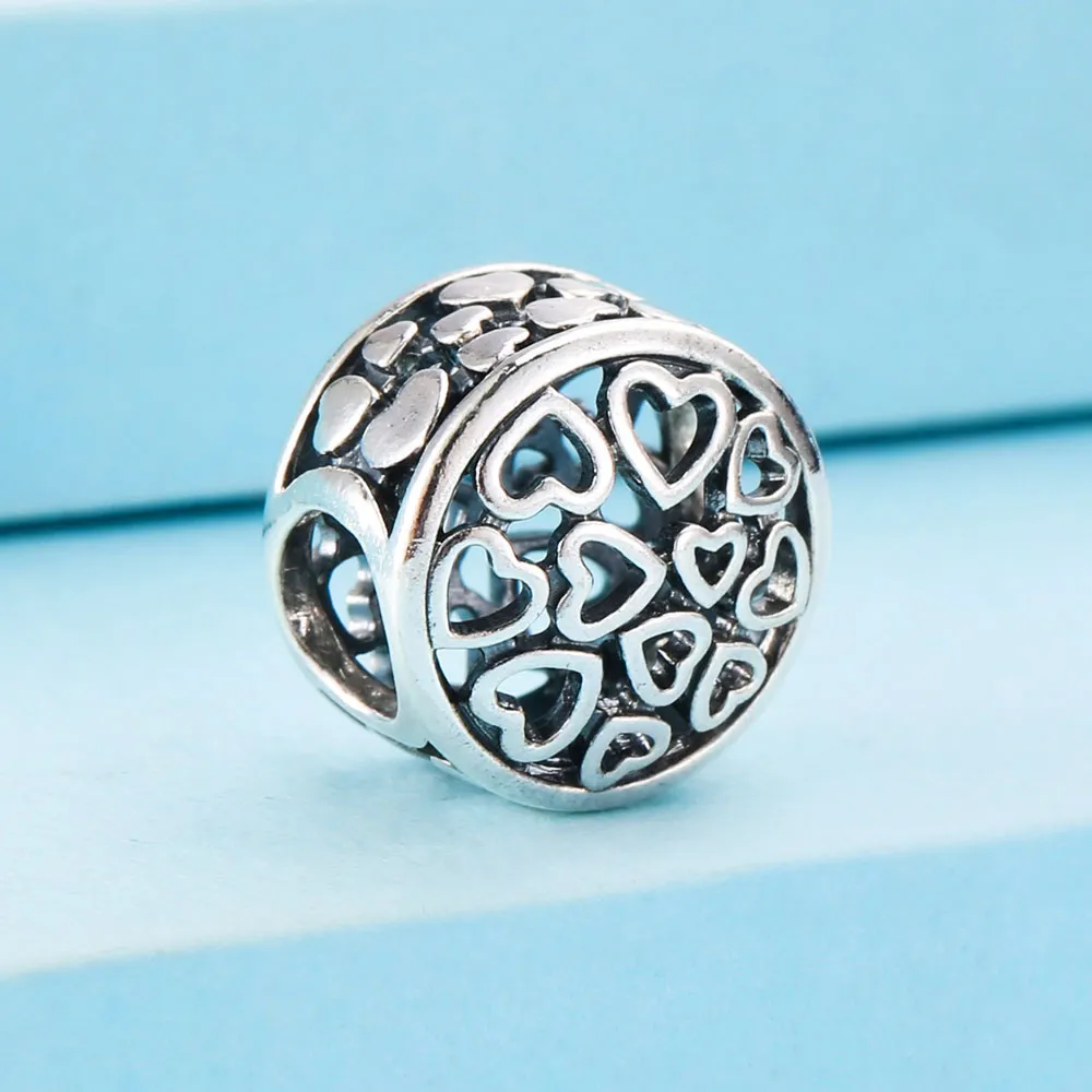 100% 925 Sterling Silver Loving Sentiments Charm Bead Fits European Pandora Jewelry Charm Armband