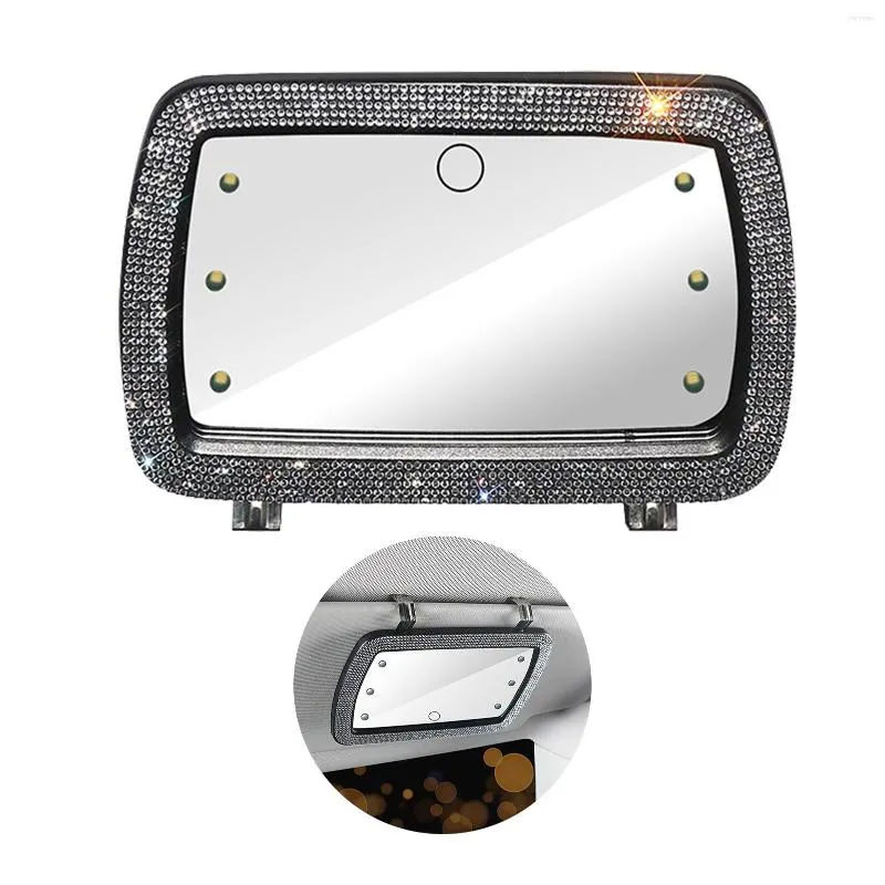 Maquillage de LED de miroir de vanité de pare-soleil de voiture d'accessoires intérieurs avec l'écran tactile cosmétique universel de 6 lumières pour