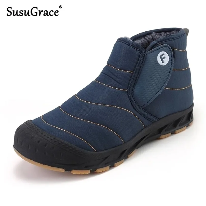 Boots Susugrace Big Size 47 Winter High Shoes for Men Casual Outdoor Nonslip Zapatos De Hombre Plush Warm Ankle Snow Unisex 220913