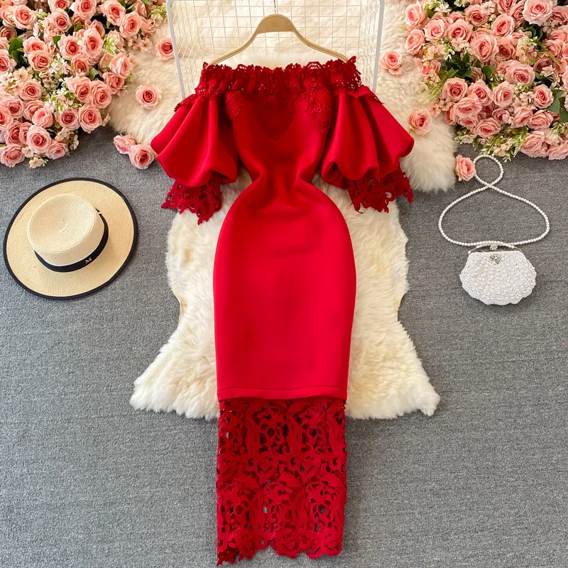 Vintage Corset Dress: Elegant Red Hip Wrap Long Skirt... From  Stephaniestore666, $52.52 In Bulk | DHgate.Com