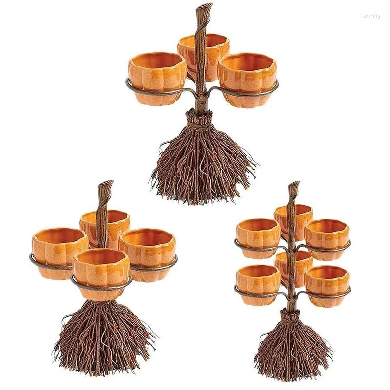 Party Decoration 3/4/6 Bowls Halloween Pumpkin Snack Stand Creative Event Food Tray Hush￥ll Holiday Candy Cookie Storage Rack