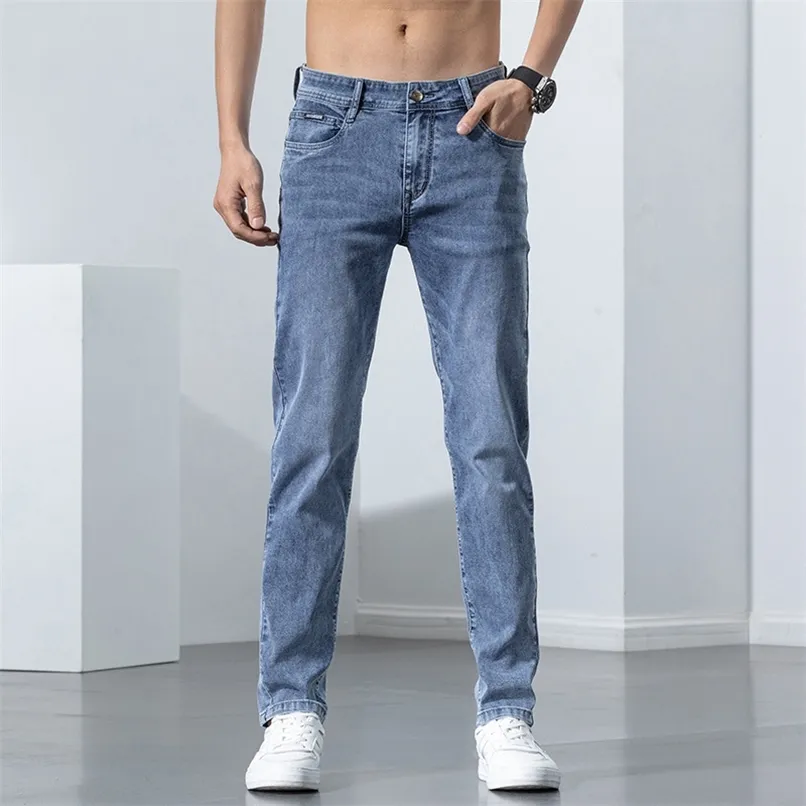 Jeans pour hommes Stretch Skinny Printemps Mode Casual Coton Denim Slim Fit Pantalon Pantalon Homme 220913