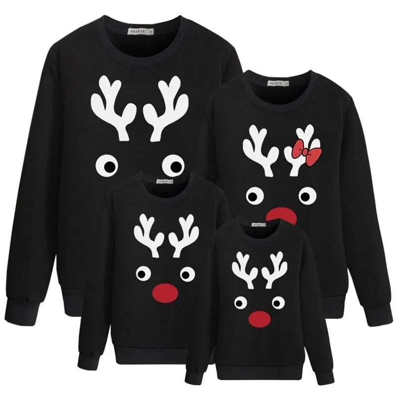 Aile Eşleşen Kıyafetler Noel Aile Sweatshirt Noel Sweaters Anne baba kızı eşleşen kıyafet eşleştirme kadın erkekler çift jersey çocuk üstleri 220913