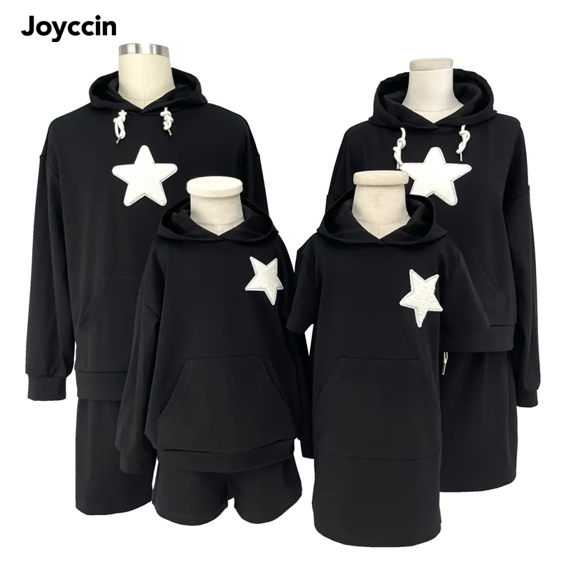 Roupas de correspondência familiares Joyccin 2pcs star bordado moleto