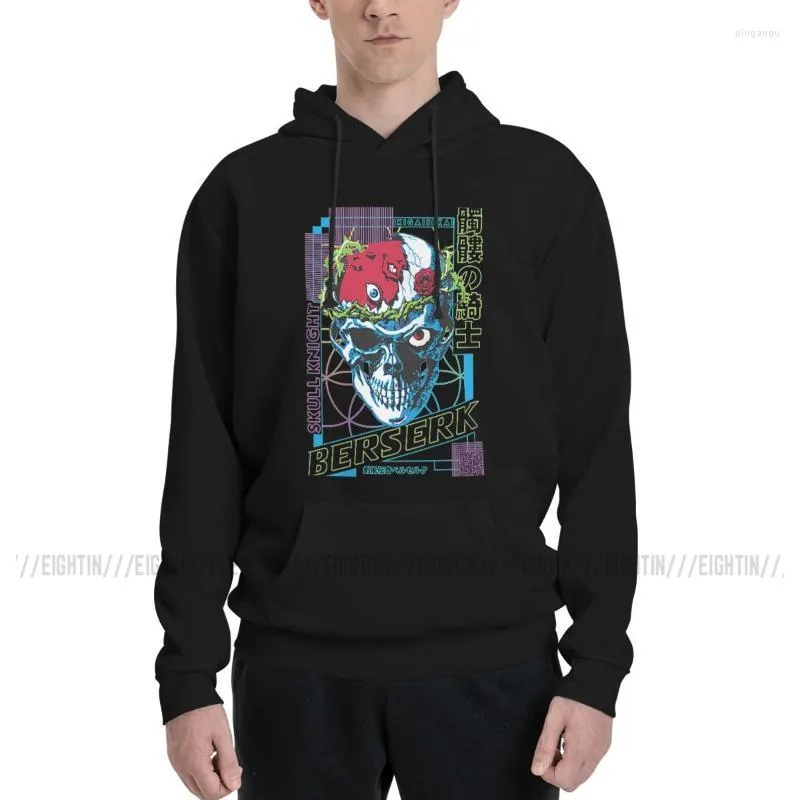 Felpe con cappuccio da uomo Felpe da uomo Skull Knight Berserk Anime Felpa da uomo Cotone purificato Novità Coppia Sottile pile Autunno