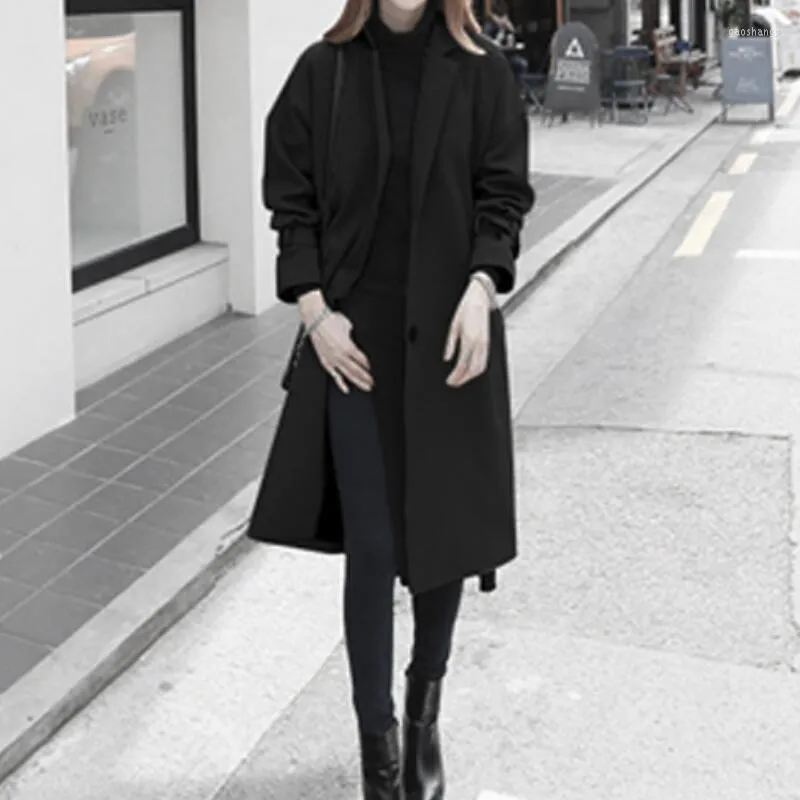 Women's Trench Coats / Spring Women Fashion Personalized Custom Large Size Medium-length Simple And Loose-fitting Slim Coat/S--6XL