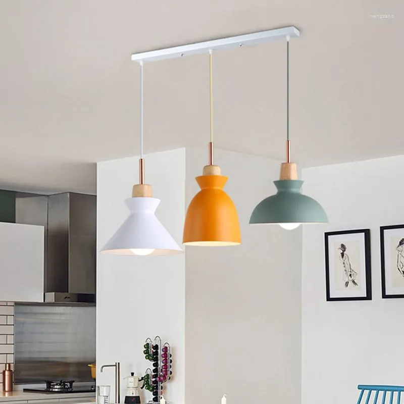 Pendant Lamps Modern LED Lights Dining Room Colorful Restaurant Coffee Bedroom Kid Hang Lamp Luminaire Hanging Light