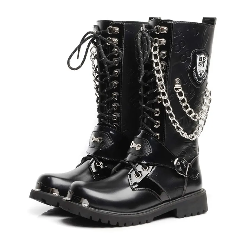 Biker Boots ErhÃ¶hte Motorradstiefel Herren Harley Davidson