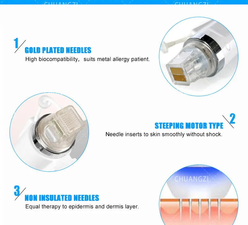 Fractional RF Microneedle RF Equipment Facial Care Skin Rejuvenation Body Slimming Stretch Marks RemovalDesign handle with 4 tips